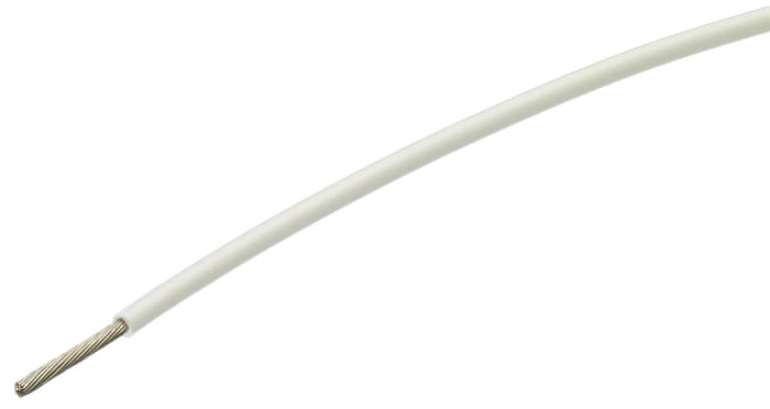 TE Connectivity FlexLite Series White 0.75 mm² Equipment Wire, 18 AWG, 19/0.23 mm, 100m, Polyolefin Insulation,