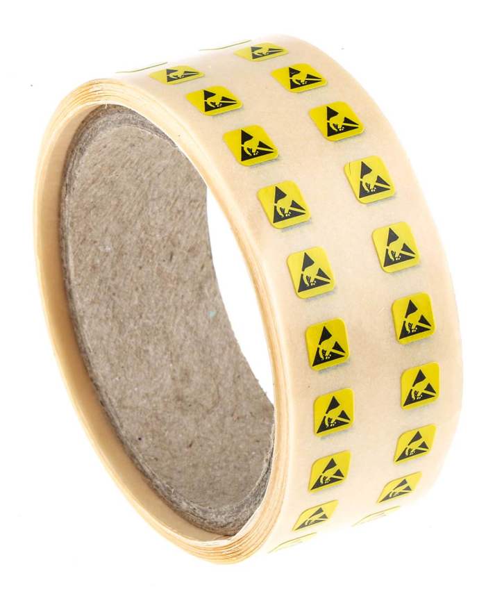 RS PRO Yellow Paper ESD Label 5 mm x 5mm
