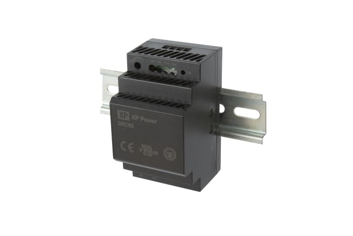 XP Power DRC60 Switched Mode DIN Rail Power Supply, 85 → 264 V ac / 120 → 370V dc ac, dc Input, 24V dc dc
