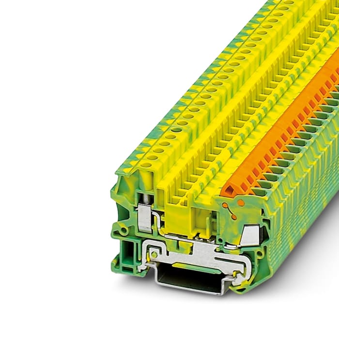 Phoenix Contact 2-Way Earth Terminal Block, 0.5 - 2.5mm², 20 - 14 AWG Wire, Quick Connect, ATEX