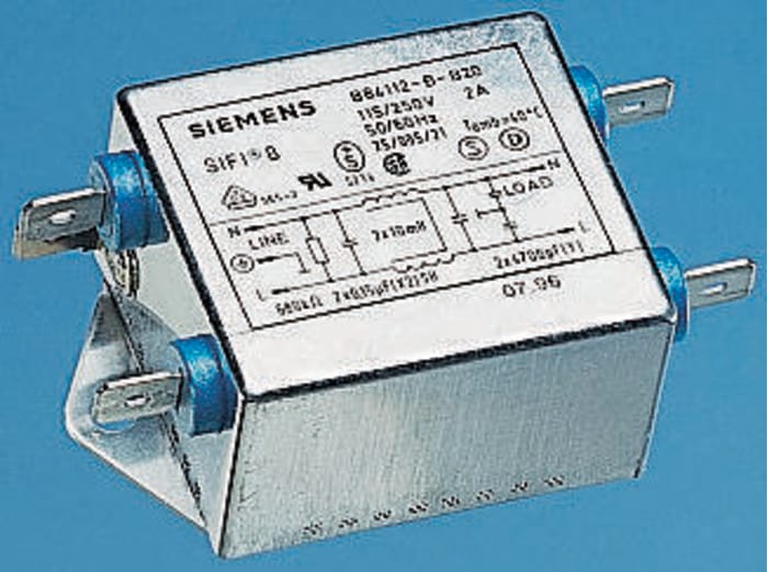 EPCOS, B84112B 20A 250 V ac 50 → 60Hz, Chassis Mount RFI Filter, Screw, Single Phase