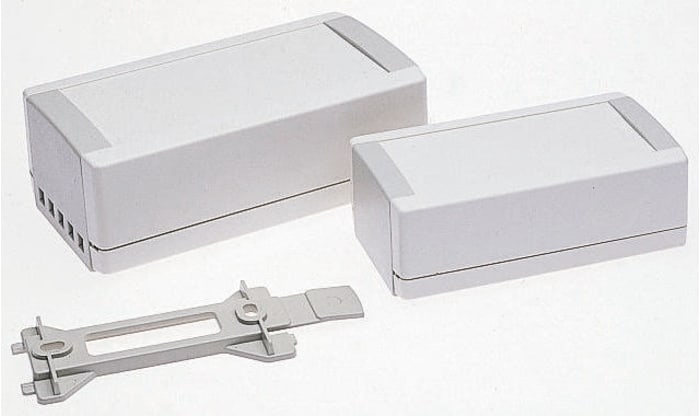 OKW Toptec Series Grey ABS Enclosure, IP40, White Lid, 154 x 84 x 56mm