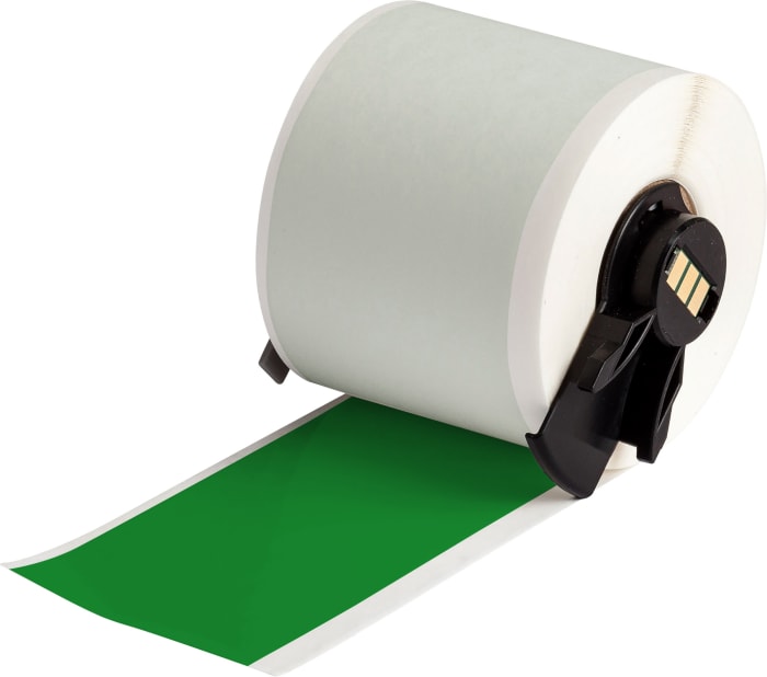 Brady B-595 Vinyl White Red Print Label Roll, 50.80mm Width, 1 Qty
