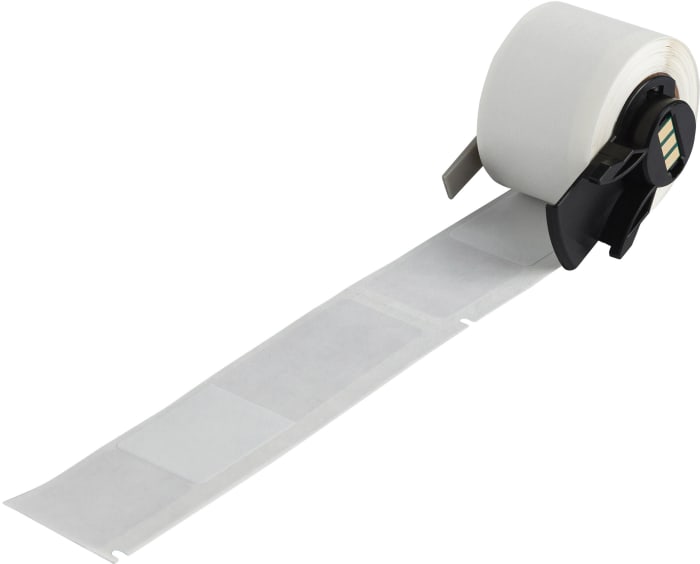 Brady B-427 Self-laminating Vinyl Transparent/White Label Roll, 25.40mm Width, 111.13mm Height, 50 Qty