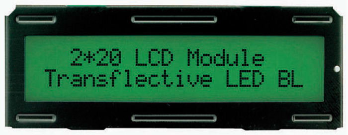 Tianma TM204ABC Alphanumeric LCD Display, Yellow on Green, 4 Rows by 20 Characters, Transflective
