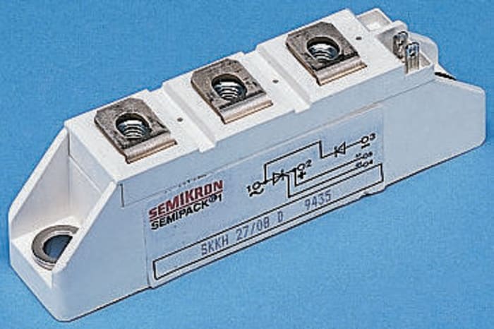 Semikron 93 x 20 x 29.4мм 29.4мм 93мм SKKT 72/08 E 150mA 3V 250mA +125 °C -40 °C Монтаж на панель