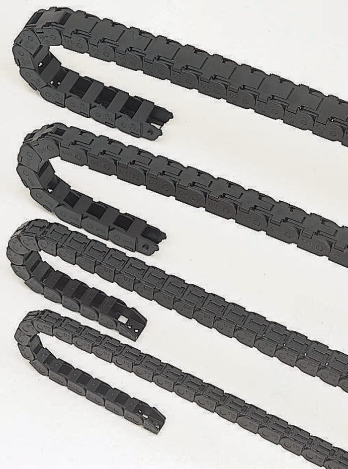 Igus 15, e-chain Black Cable Chain, W26 mm x D24mm, L1m, 145 mm Min. Bend Radius, Igumid G