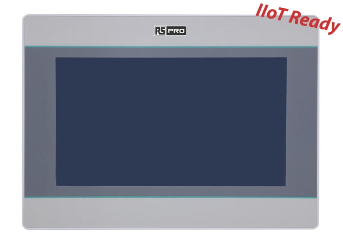 Panel HMI RS PRO de 7 pulg., TFT LCD, Color, 800 x 480pixels, conectividad COM1: RS422/RS485, RS232, RS485, ETHERNET,