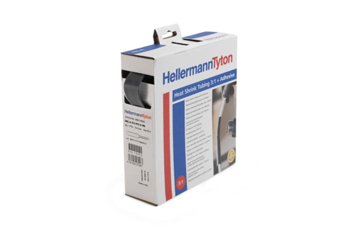 HellermannTyton Adhesive Lined Heat Shrink Tubing, Transparent 19mm Sleeve Dia. x 4m Length, HIS-A Series