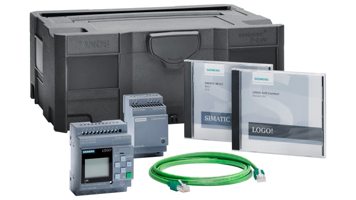Siemens LOGO! V8.3 Series PLC CPU Starter Kit, 12V dc, 24 V dc Supply, Relay Output, 8-Input, Digital Input