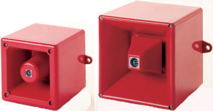 e2s Red User Recordable Voice Sounder, 107dB, 18 → 30 V dc