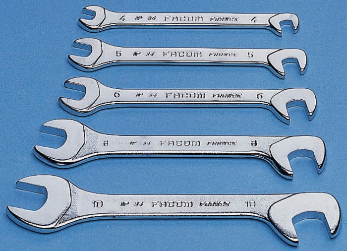 Facom 5-Piece Ring Spanner Set, 4; 5; 6; 8; 10 mm