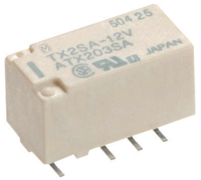 Panasonic Surface Signal Relay, 12 V dc Coil, 2 A, DPDT
