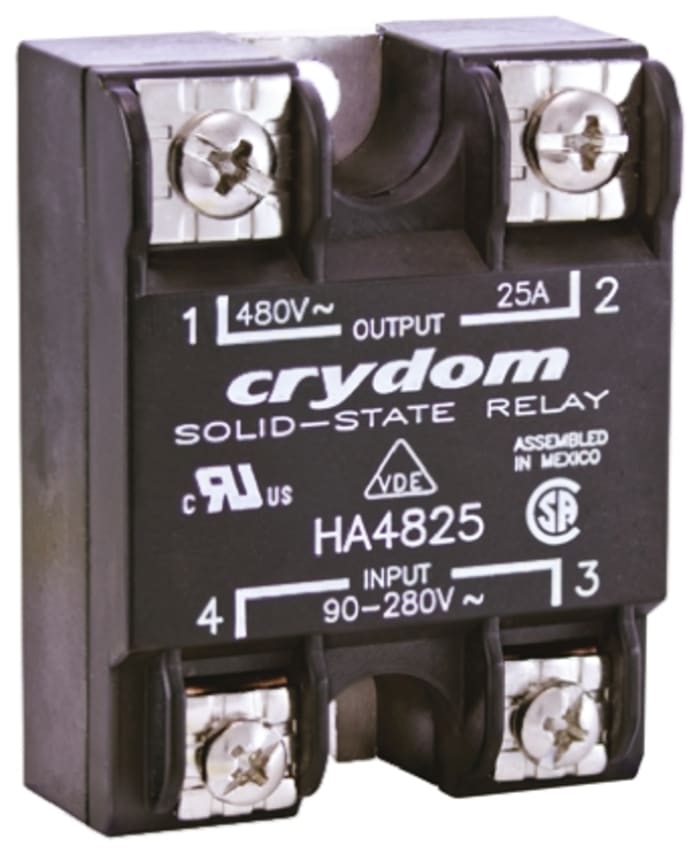 Sensata Crydom HA Series Solid State Relay, 50 A Load, Panel Mount, 530 V ac Load, 280 Vrms Control