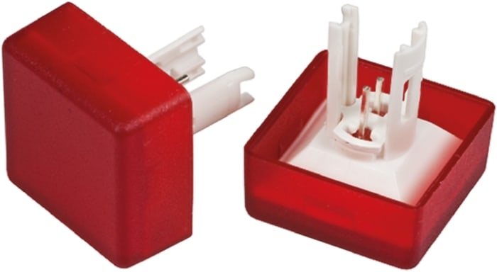 EAO Red Square Push Button Lens for Use with 18 series