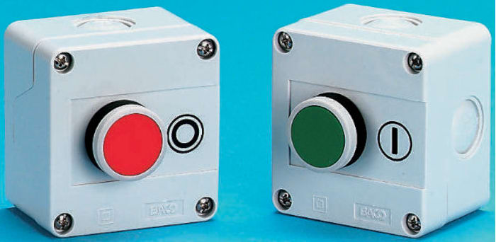 IP65 springreturn stop industrial switch