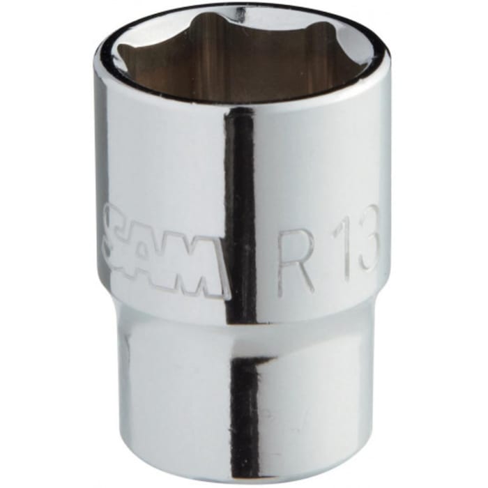 SAM 1/4 in Drive 10mm Standard Socket, 6 point, 22 mm Overall Length