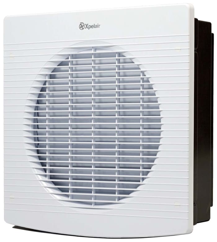 Xpelair 89996AW WX9 Wall Mounted Extractor Fan, Intake, 547m³/h, 50dB(A), Duct Size 225mm