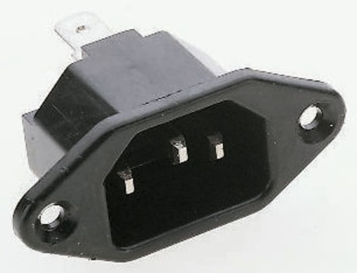 Connecteur IEC Mâle C14 Otto Heil, Montage panneau, 10A