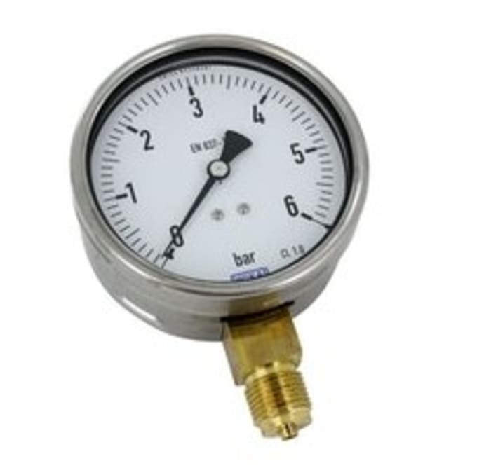 9022589 WIKA WIKA G 1/2 Analogue Pressure Gauge 6bar Bottom Entry
