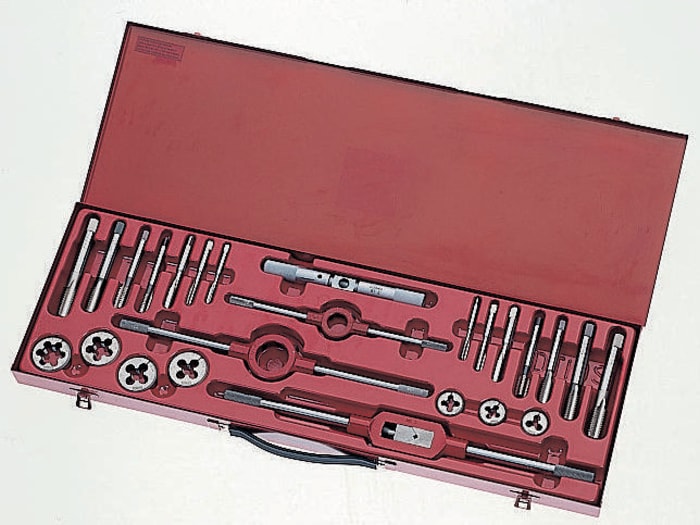 L120 32UNC Dormer Dormer 27Piece HSS Thread Tap & Die Set, 1/4 in