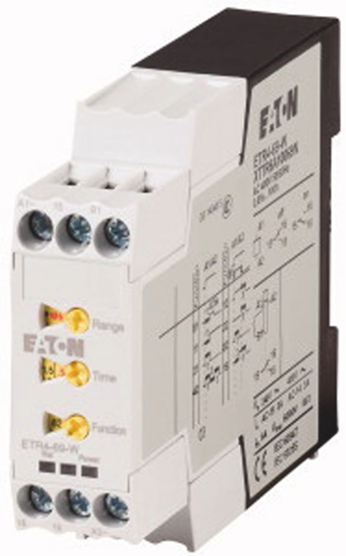 Eaton DIN Rail Mount Time Delay Relay, 400V ac, 1-Contact, 0.05 s → 60h, SPDT