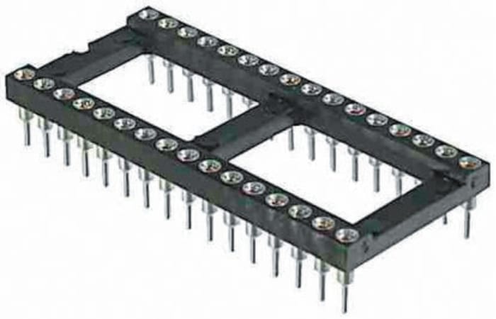 Winslow 2.54mm Pitch Vertical 32 Way, Through Hole Turned Pin Open Frame IC Dip Socket, 3A
