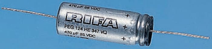 Kemet 4.7μF Electrolytic Aluminium Electrolytic Capacitor 400V dc, Through Hole - PEG124VD1470QL1