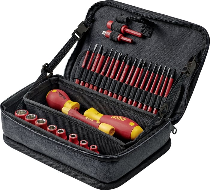 43465 Wiha Tools Wiha Tools 32 Piece Electricians Tool Kit with Bag