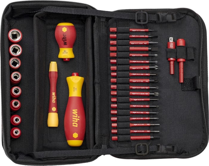 43465 Wiha Tools Wiha Tools 32 Piece Electricians Tool Kit with Bag