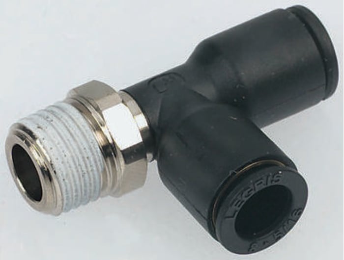 Legris LF3000 Series Tee Threaded Adaptor, Push In 8 mm to Push In 8 mm, Threaded-to-Tube Connection Style