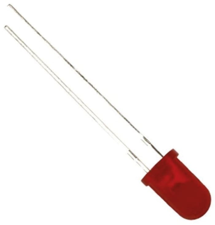 LED Kırmızı L-7113SRD-F Kingbright 640 nm 5 mm (T-1 3/4), Yuvarlak Mercekli, İğne Bacaklı