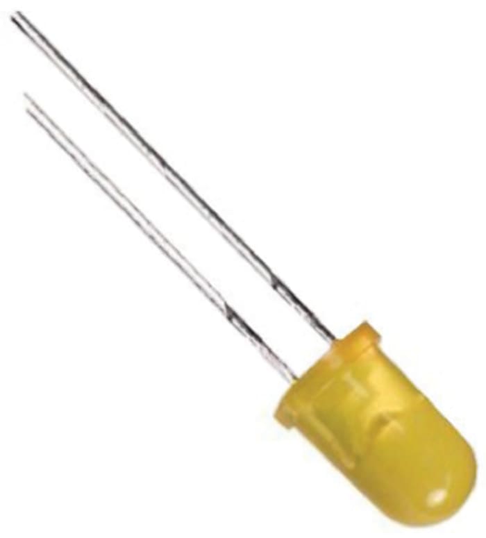 Avago1.8 V Yellow LED 3mm Through Hole, HLMP HLMP-1719