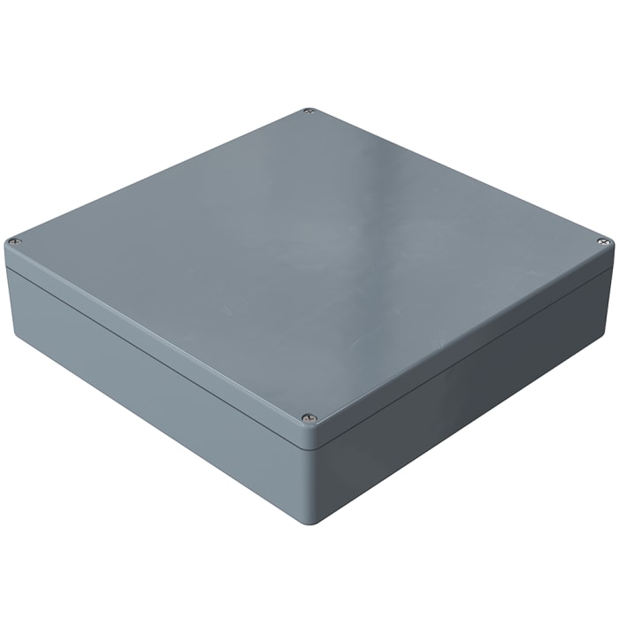 Boîtier Rose Polyester Standard en Polyester renforcé de fibres de verre, 360 x 360 x 91mm, Gris IP66