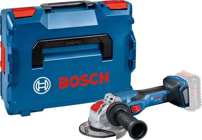 Amoladora angular Bosch GWX 18V-15C a batería de 18V 1.5kW, diámetro de disco 125mm, 11000rpm