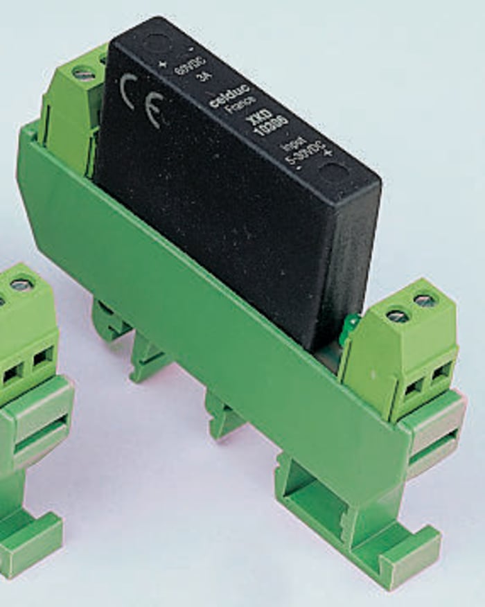 Celduc XK Series Solid State Interface Relay, 30 V ac/dc Control, 3 A Load, DIN Rail Mount