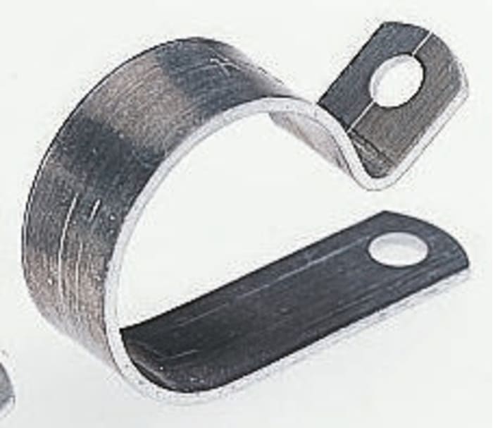 Clip en P, Aluminium Naturel, Diamètre intérieur 11.1mm