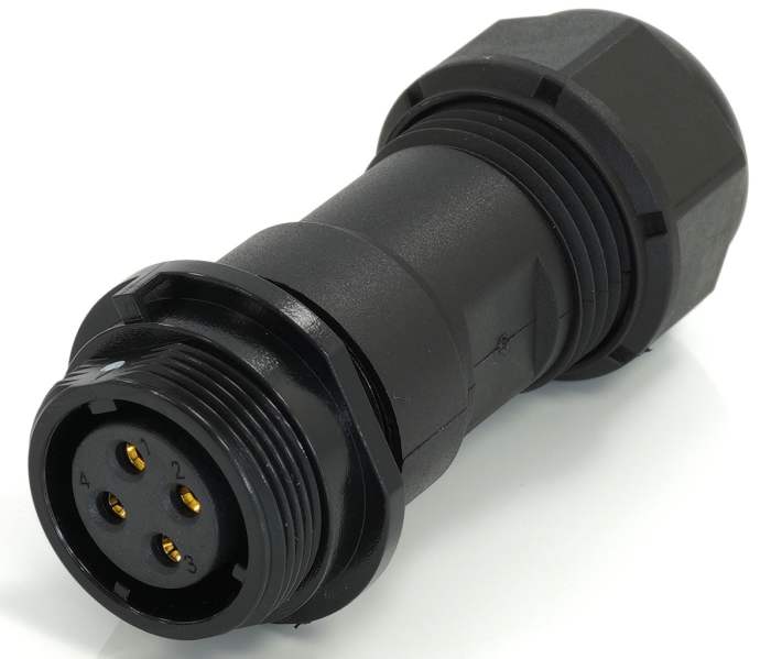 RS PRO Circular Connector, 4 Contacts, Cable Mount, 17 mm Connector, Socket, Female, IP68