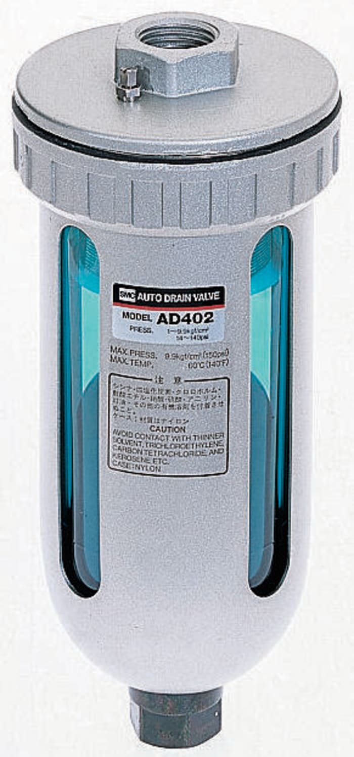 SMC G 1/4 Automatic Pneumatic Drain 400cm³/min, EAD202-F02