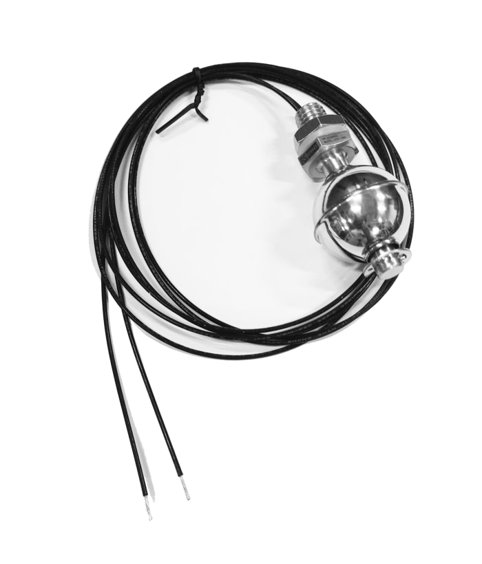 RS PRO Cable Mount Stainless Steel Float Switch, Float, 1m Cable, NO, 200V ac Max, 200V dc Max