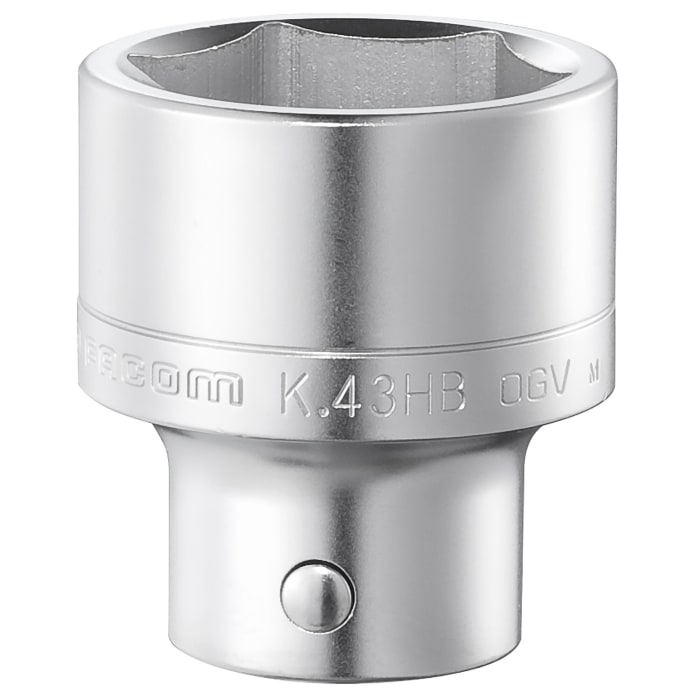Facom 3/4 in Drive 34mm Standard Socket, 6 point, 59 mm Overall Length
