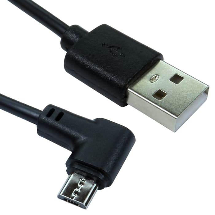 RS PRO USB 2.0, Male USB A to Male Micro USB B, 500mm