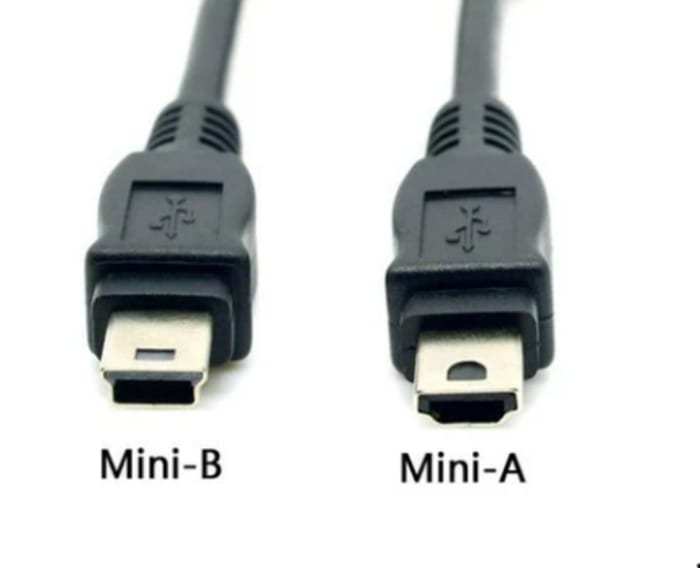 RS PRO USB 2.0, Male Mini USB A to Male Mini USB B, 1m
