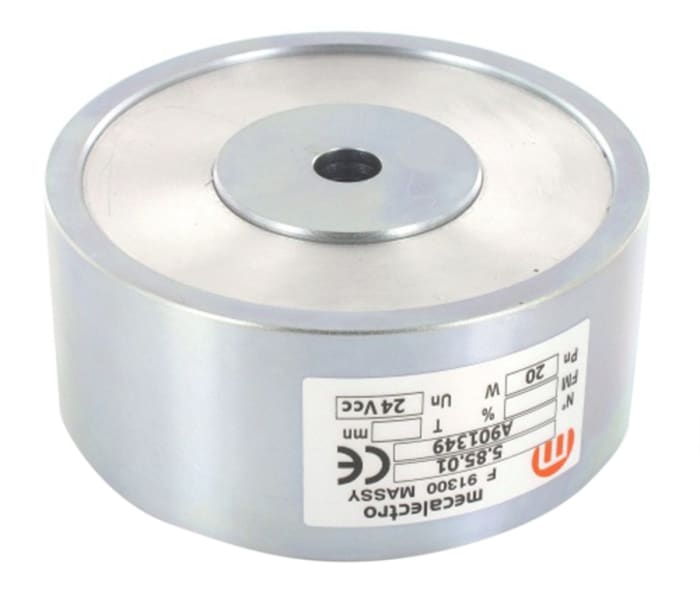 Mecalectro Holding Magnet, 2940N Holding Force 24V dc