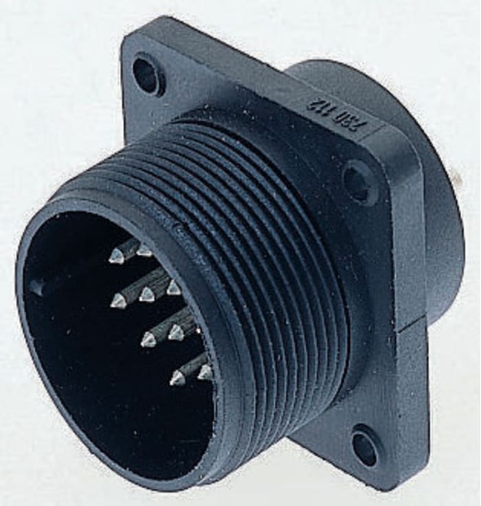 Connecteur cylindrique, 6 Contacts, Mâle, Hirschmann, A souder