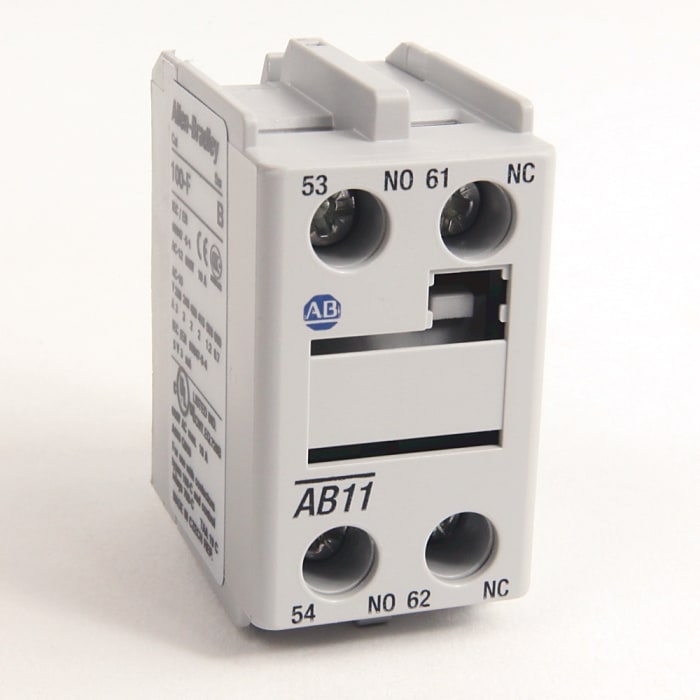 Allen Bradley Auxiliary Contact, 2 Contact, 2NO, Front Mount 100F