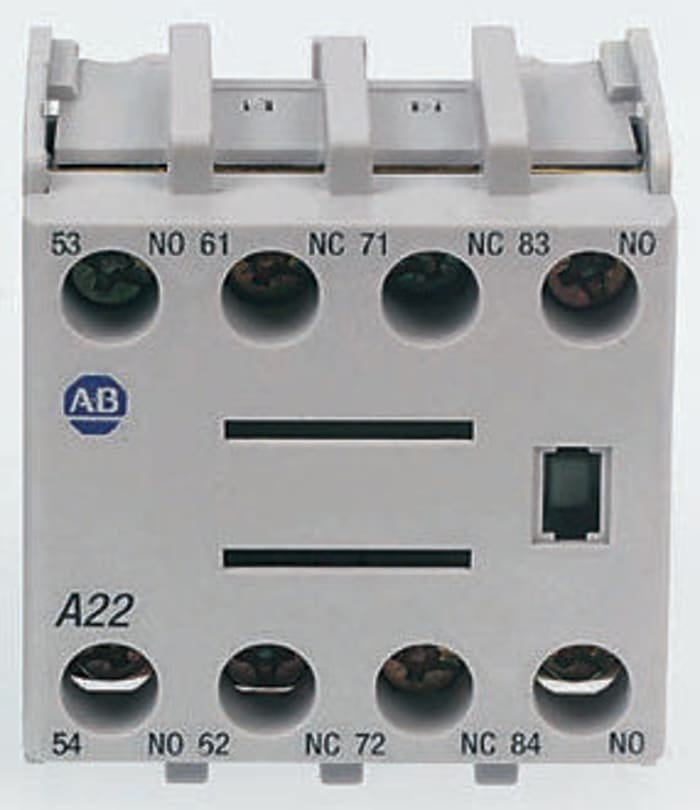 Allen Bradley Auxiliary Contact, 2 Contact, 2NC, Front Mount 100F