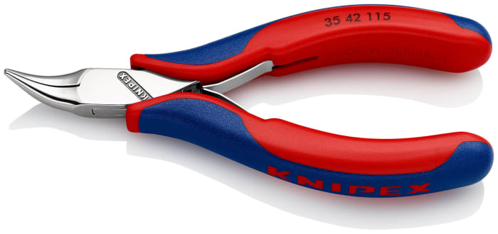 Knipex 35 42 Long Nose Pliers, 115 mm Overall, Flat, Straight Tip, 22,5mm Jaw
