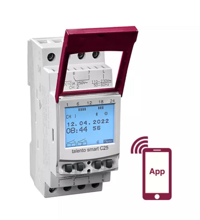 Grasslin Analogue DIN Rail Time Switch, 2-Channel 24 V ac