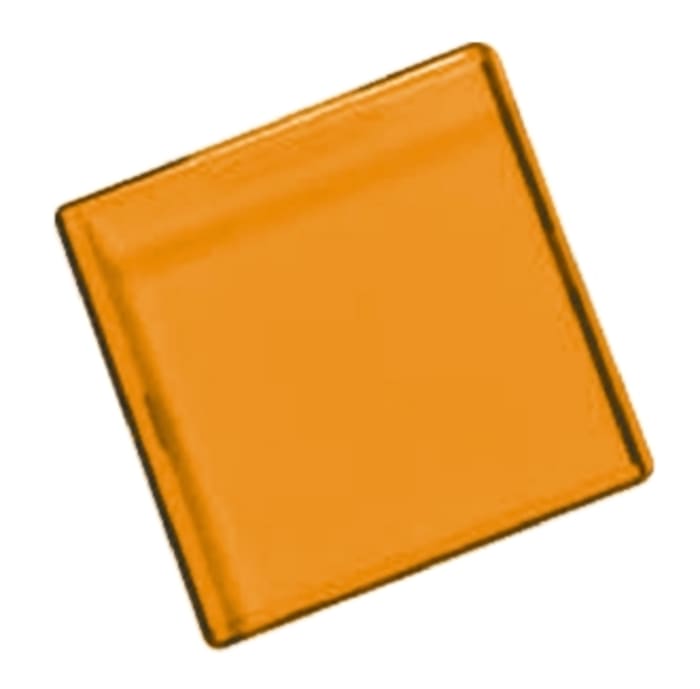 Panel Mount Indicator Lens Square Style, Amber, 29mm Long
